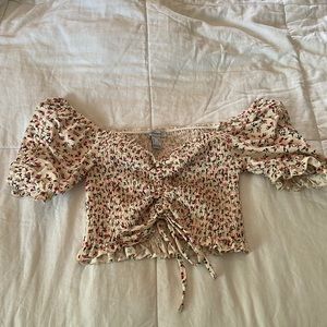 Floral off the shoulder top
